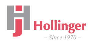 HJ Logo: Grey H and J with a pink abstract shape and grey text below.